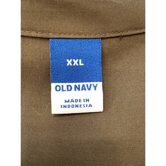 Old Navy Dress Women XXL Olive Green Sleeveless Summer Lightweight Waist Tie - Picture 8 of 9